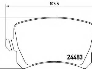 Гальмівні колодки дискові BREMBO P85109 на VW PASSAT (362)