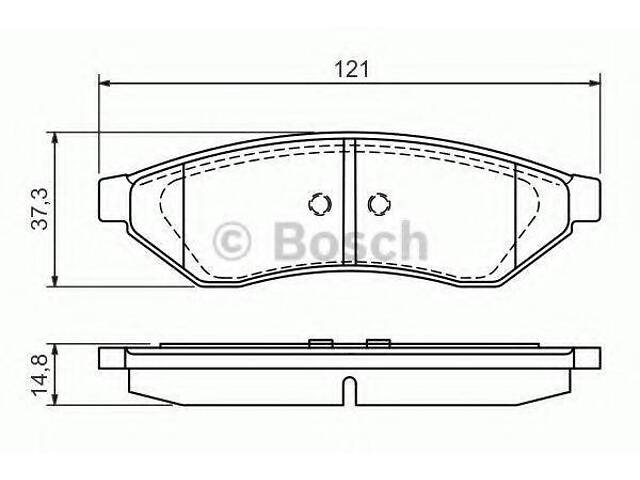 Гальмівні колодки дискові BOSCH 0986494172 на DAEWOO EVANDA (KLAL)