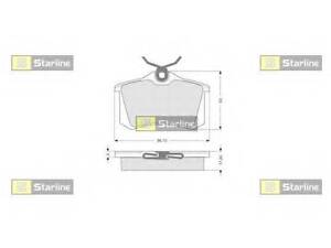 Гальмівні колодки FABIA STARLINE BDS002S на VW GOLF Mk II (19E, 1G1)