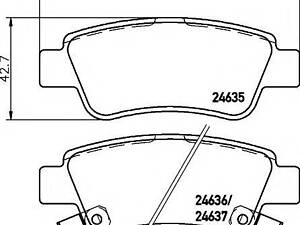 Тормозные колодки HONDA CR-V R 06 TEXTAR 2463501 на HONDA CR-V Mk III (RE)