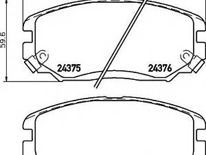 Гальмівні колодки HYUNDAI SonataGrandeur F 05-11 - заміна на T2239301 TEXTAR 2437501 на HYUNDAI NF V (NF)