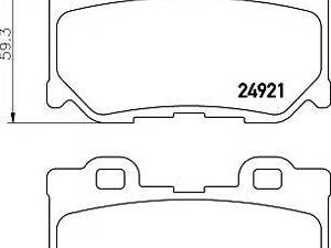 Гальмівні колодки INFINITINISSAN FXQ60370Z R 07&gt &gt TEXTAR 2499501 на NISSAN 370 Z Roadster (Z34)