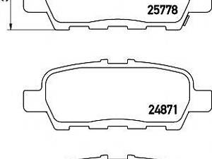 Гальмівні колодки INFINITINISSANSUZUKI FXEXTiidaGrand Vitara R 05&gt &gt TEXTAR 2577801 на NISSAN LEAF