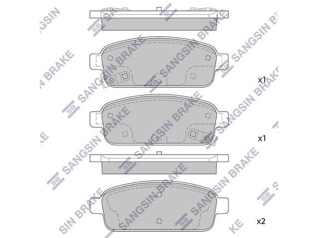 Гальмiвнi колодки кт. BUICK ENCORE / CHEVROLET VOLT / CHEVROLET TRAX 2009-2019 г.