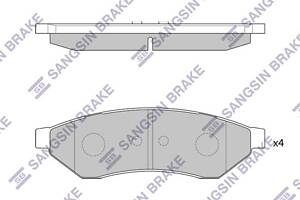 Гальмiвнi колодки кт. CHEVROLET EVANDA / DAEWOO EVANDA (KLAL) 2002-2011 г.