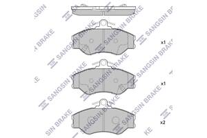 Гальмiвнi колодки кт. HYUNDAI H100 1993-2007 г.