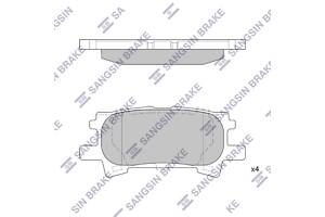 Гальмiвнi колодки кт. LEXUS RX (_U3_) / TOYOTA HARRIER (_U3_) 2000-2013 г.