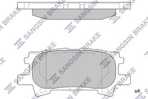 Гальмiвнi колодки кт. LEXUS RX (_U3_) / TOYOTA HARRIER (_U3_) 2000-2013 г.