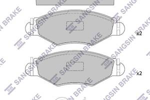 Гальмiвнi колодки кт. PEUGEOT 206 / CITROEN XSARA (N1) 1997-2013 г.