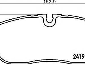 Гальмівні колодки LAND ROVER Discovery III F 04-12 TEXTAR 2419101 на LAND ROVER LR4 IV (LA)