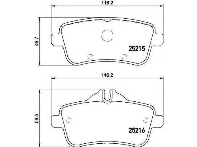 Гальмівні колодки MERCEDES GL(X166)ML(W166) R 11> > TEXTAR 2521501 на MERCEDES-BENZ M-CLASS (W166)