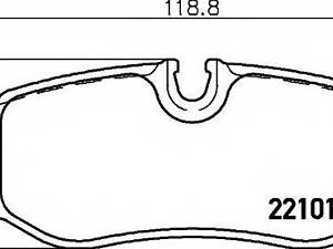 Гальмівні колодки MERCEDES Vito(W447) R 14&gt &gt TEXTAR 2210101 на MERCEDES-BENZ V-CLASS (W447)