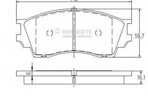 Гальмівні колодки NIPPARTS J3603040 на MAZDA EUNOS 800 (TA)