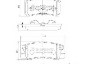 Гальмівні колодки NIPPARTS J3615010 на MITSUBISHI OUTLANDER SPORT (GA_W_)