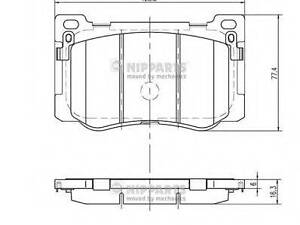 Гальмівні колодки NIPPARTS N3600549 на HYUNDAI GENESIS купе