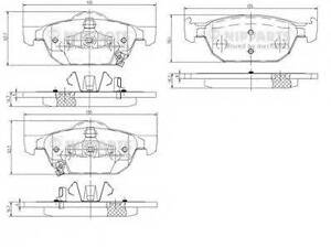 Гальмівні колодки NIPPARTS N3604067 на HONDA CIVIC IX (FK)