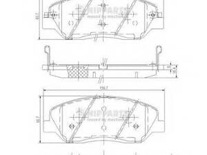 Гальмівні колодки NIPPARTS N3605051 на HYUNDAI SANTA FÉ I (SM)