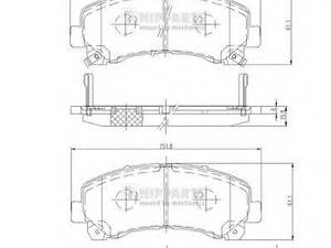 Гальмівні колодки NIPPARTS N3609011 на ISUZU RODEO (8DH)