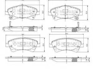 Гальмівні колодки NIPPARTS N3602133 на TOYOTA AVENSIS седан (ZRT27, ADT27)