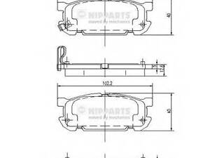 Гальмівні колодки NIPPARTS J3613020 на MAZDA MIATA II (NB)