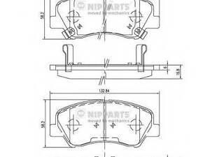 Гальмівні колодки NIPPARTS N3600550 на HYUNDAI SOLARIS IV (RB)