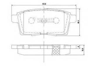 Гальмівні колодки NIPPARTS N3613024 на MAZDA CX-7 (ER)