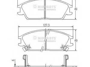 Гальмівні колодки NIPPARTS J3600515 на HYUNDAI EXCEL I (X-3)