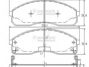 Гальмівні колодки NIPPARTS J3600310 на KIA BESTA фургон (TB)
