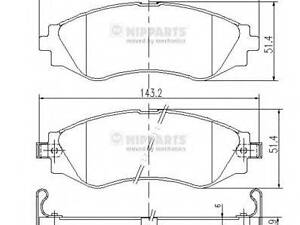 Гальмівні колодки NIPPARTS J3600902 на CHEVROLET LACETTI универсал (J200)