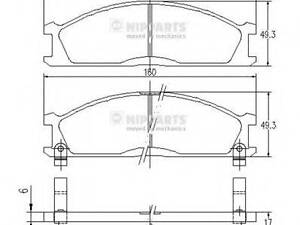 Гальмівні колодки NIPPARTS J3601037 на NISSAN CARAVAN автобус (E24)