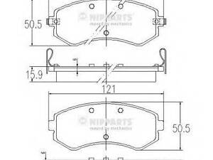 Гальмівні колодки NIPPARTS J3601060 на NISSAN PULSAR I Наклонная задняя часть (N15)