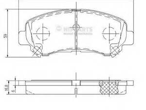 Гальмівні колодки NIPPARTS J3601096 на NISSAN X-TRAIL (T31)