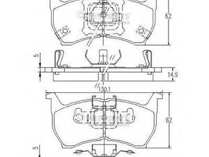 Гальмівні колодки NIPPARTS J3603001 на MAZDA TELSTAR II (GC)