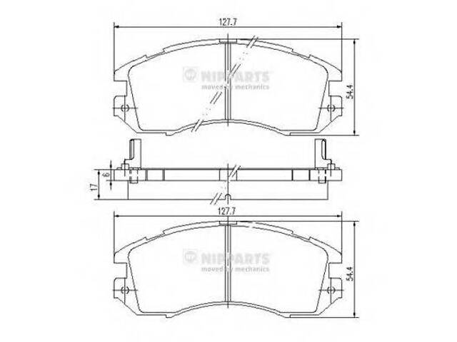 Гальмівні колодки NIPPARTS J3607005 на SUBARU LIBERTY I (BC)