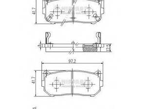 Гальмівні колодки NIPPARTS J3610301 на KIA CREDOS (K9A)