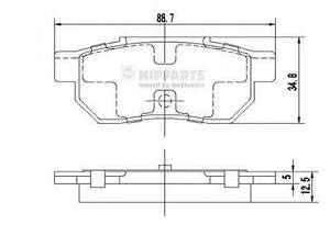 Гальмівні колодки NIPPARTS J3614002 на HONDA ACCORD Mk III (CA)