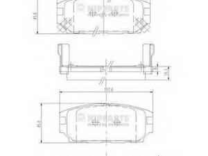 Гальмівні колодки NIPPARTS J3615007 на MITSUBISHI GALANT Mk V седан (E5_A, E7_A, E8_A)