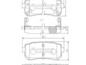 Гальмівні колодки NIPPARTS J3610512 на HYUNDAI ix20 (JC)