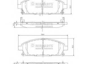 Гальмівні колодки NIPPARTS J3601071 на NISSAN TERRANO (R50)