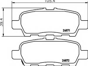 Гальмівні колодки NISSAN TeanaJuke R 09&gt &gt TEXTAR 2487101 на NISSAN QUEST (E52)