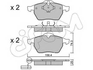 Гальмівні колодки пер. A4GolfPassat 94- (ATE) CIFAM 8221812 на VW PASSAT (3A2, 35I)