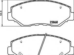 Гальмівні колодки пер. AccordCRV 2.0-2.4 01-08 HELLA PAGID 8DB355010231 на HONDA CR-V Mk II (RD_)