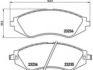 Тормозные колодки пер. AstraLacettiLanosNubira 1.62.02.5 BREMBO P15002 на DAEWOO ESPERO седан (KLEJ)