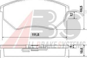 Гальмівні колодки пер. Audi 100/80/A4/Caddy/Cordoba (85-04)