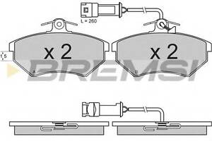 Гальмівні колодки пер. Audi 80/100 78-96 (TRW) (119x70x19,6) з датчиком