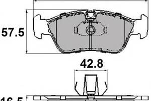 Гальмівні колодки пер. BMW 3 (E36/E46) 90-09 (ATE)