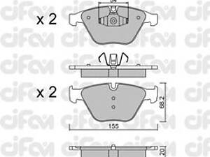 Гальмівні колодки пер. BMW 3 (E90)/5 (E60)/7 (E65) 02-13 (ATE)