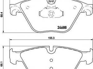 Тормозные колодки пер. BMW 5 (F10) 10-(ATE) HELLA PAGID 8DB355015261 на BMW 5 (F10, F18)