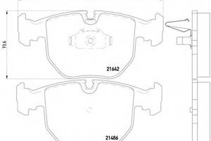 Гальмівні колодки пер. BMW 5(E39)/7(E38) 96-04 (Teves)