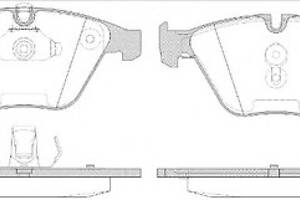 Гальмівні колодки пер. BMW 5(E60)/7(E65) 02-10 (ATE) (155,1x68,5x20,3)